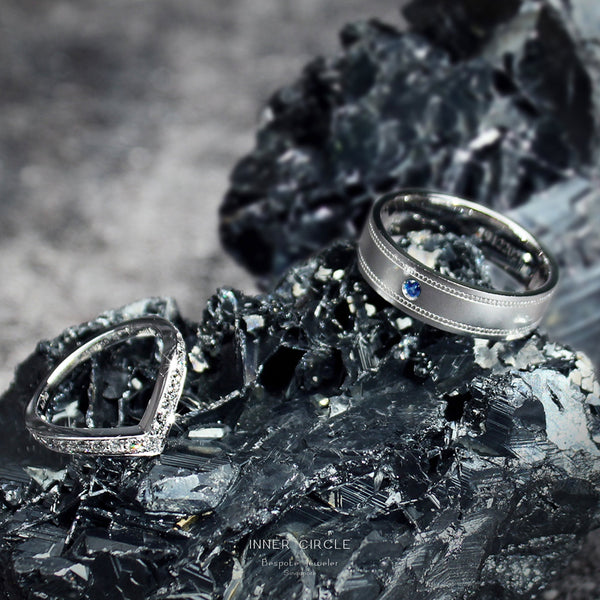 Blue Sapphire Wedding Band