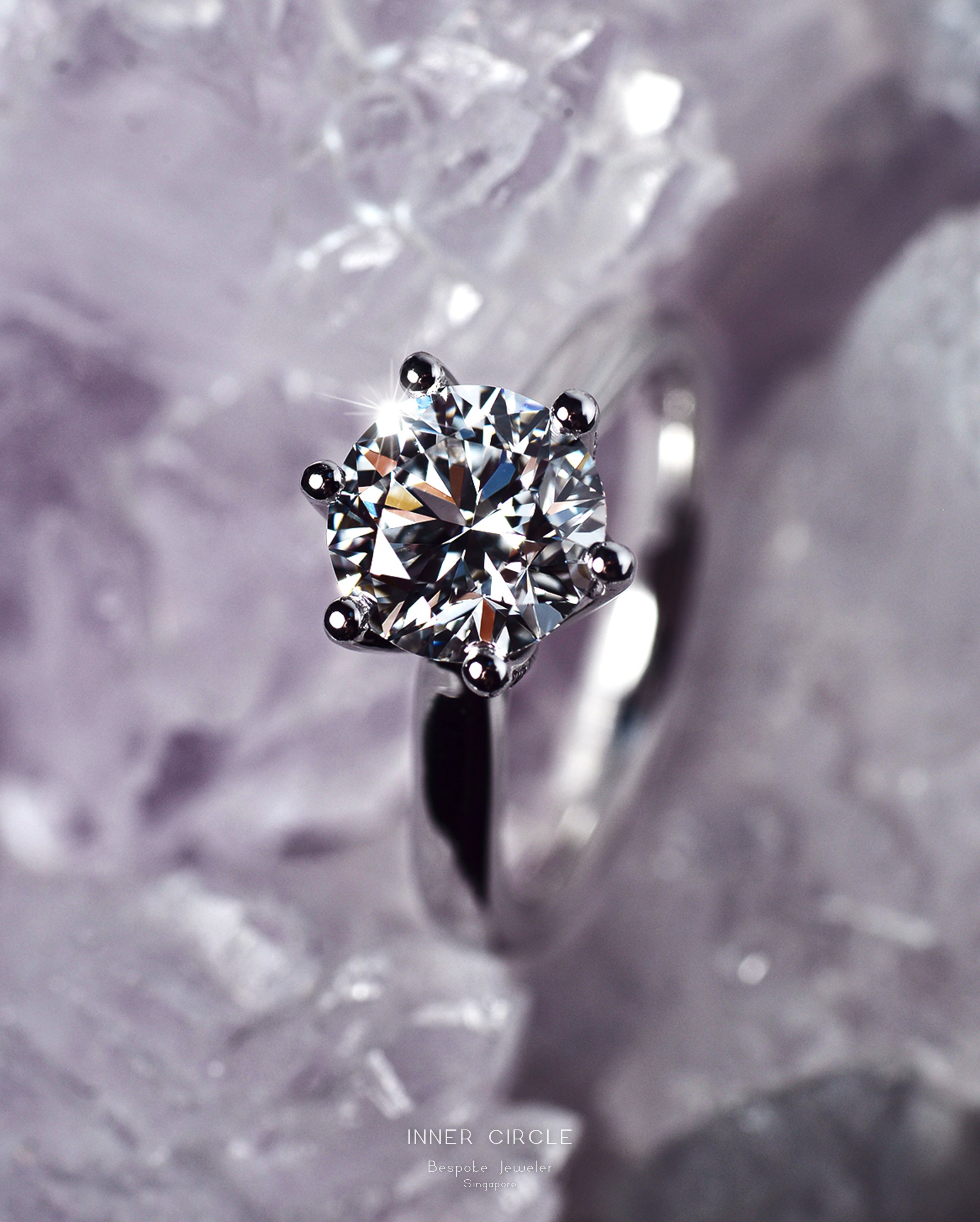 Lab Grown Diamond 6 Prongs Engagement Ring