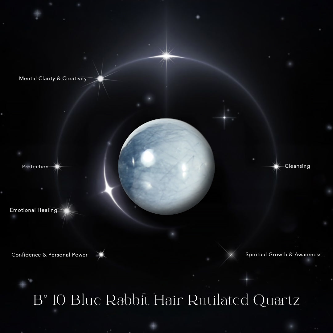 B° 10 Blue Rabbit Hair Rutilated Quartz