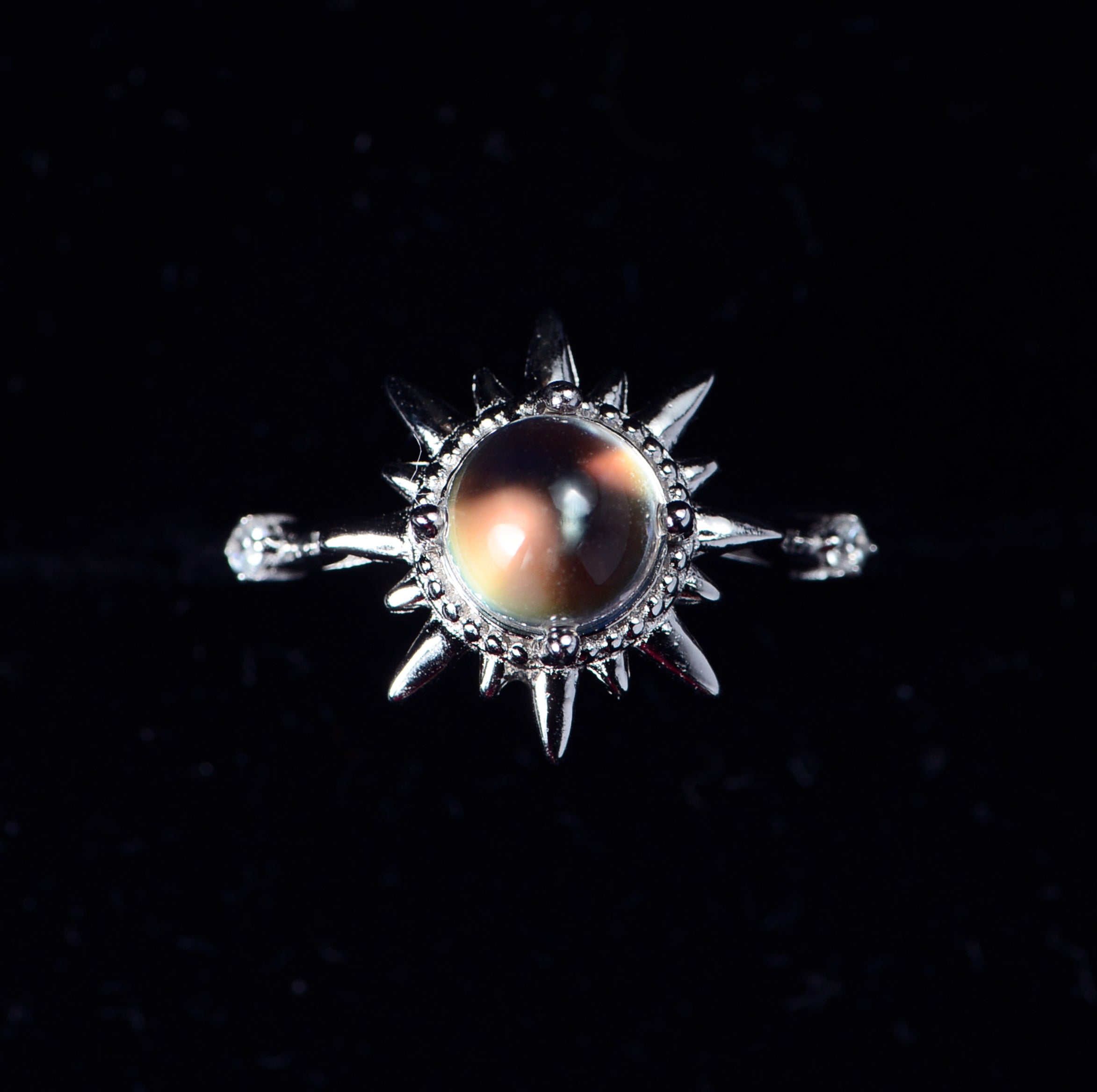 SJR006 Madagascar Moonstone Sun Ring