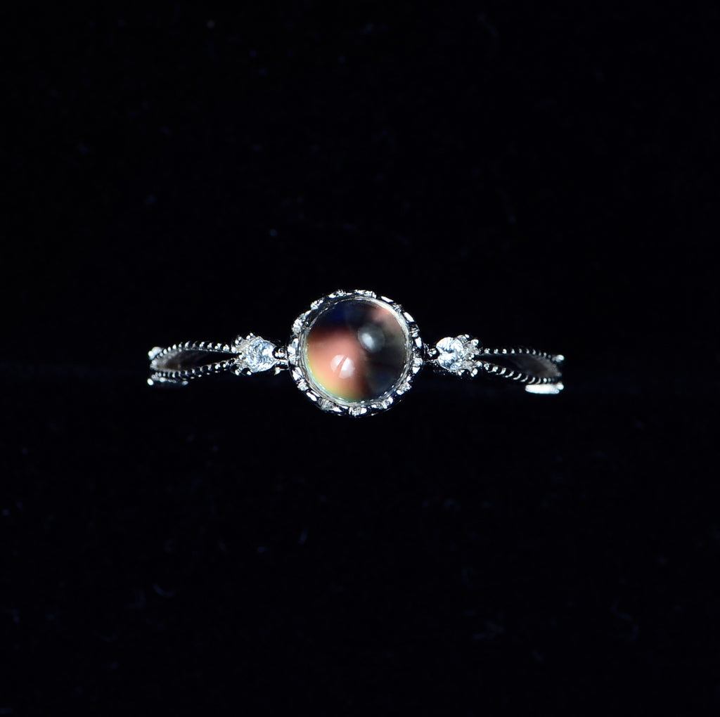 SJR009 Madagascar Moonstone Bezel Ring