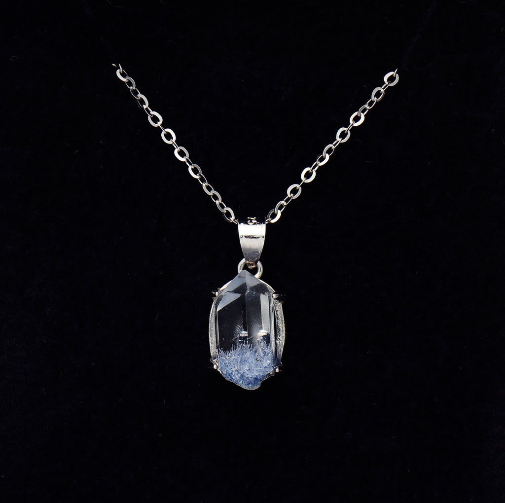 SJN001 Dumortierite 925 Silver Necklace