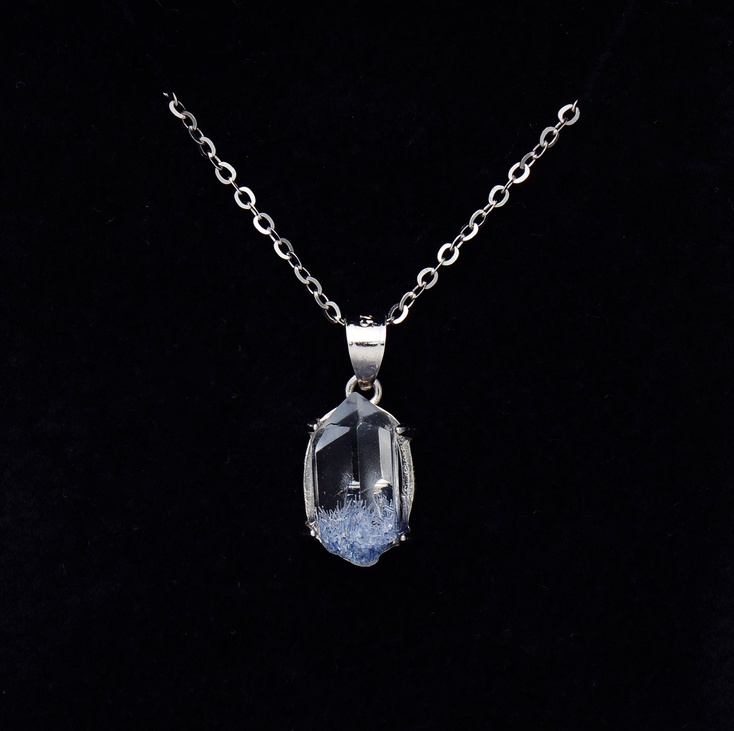 SJN001 Dumortierite 925 Silver Necklace