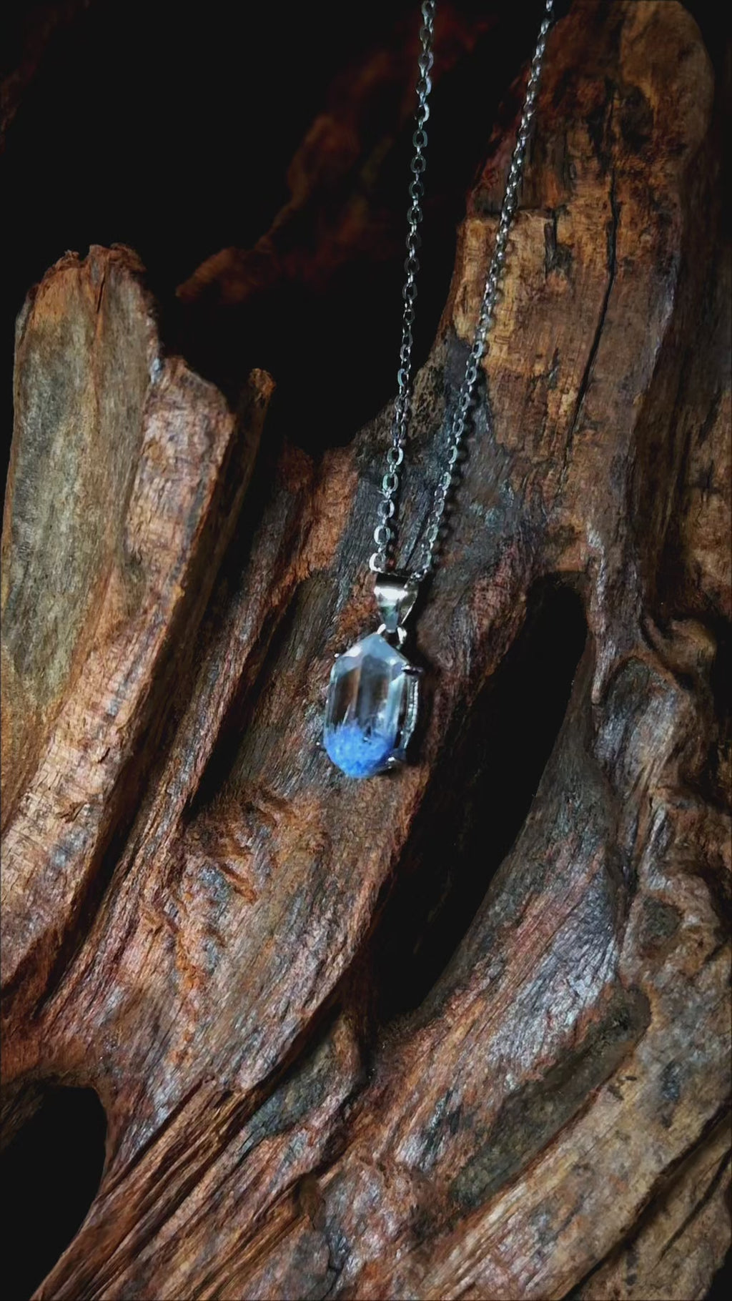 SJN001 Dumortierite 925 Silver Necklace