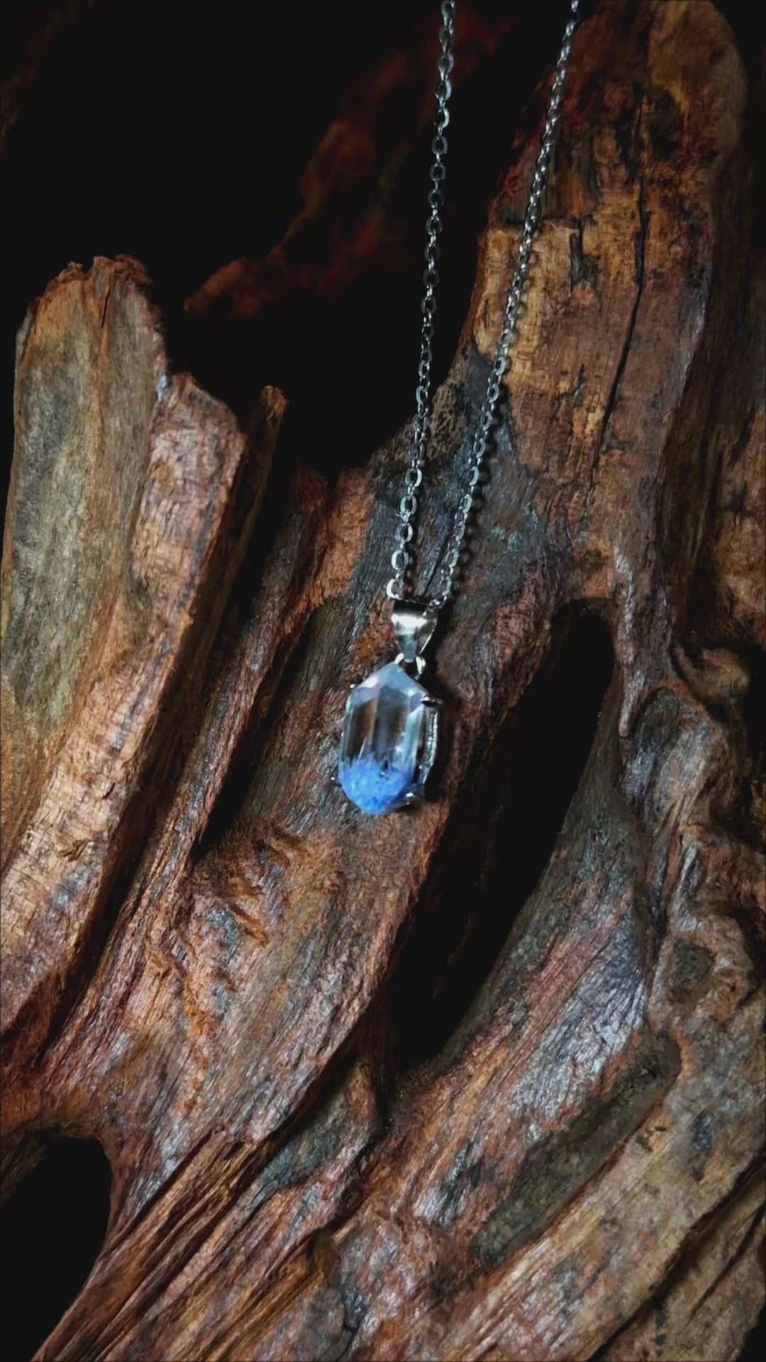 SJN001 Dumortierite 925 Silver Necklace